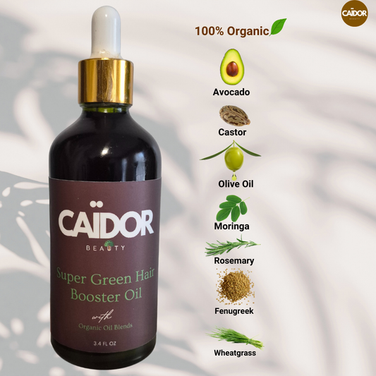Super Green Hair Booster Oil - with Avocado, Moringa, Rosemary, Fenugreek