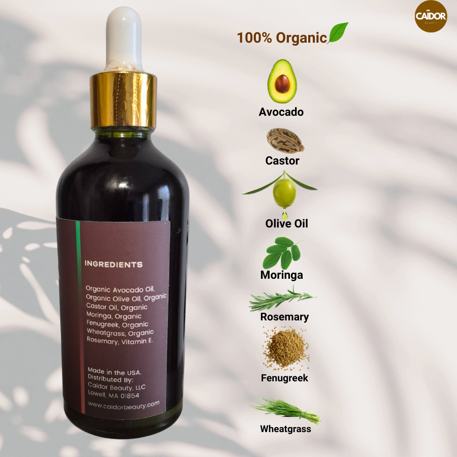 Super Green Hair Booster Oil - with Avocado, Moringa, Rosemary, Fenugreek